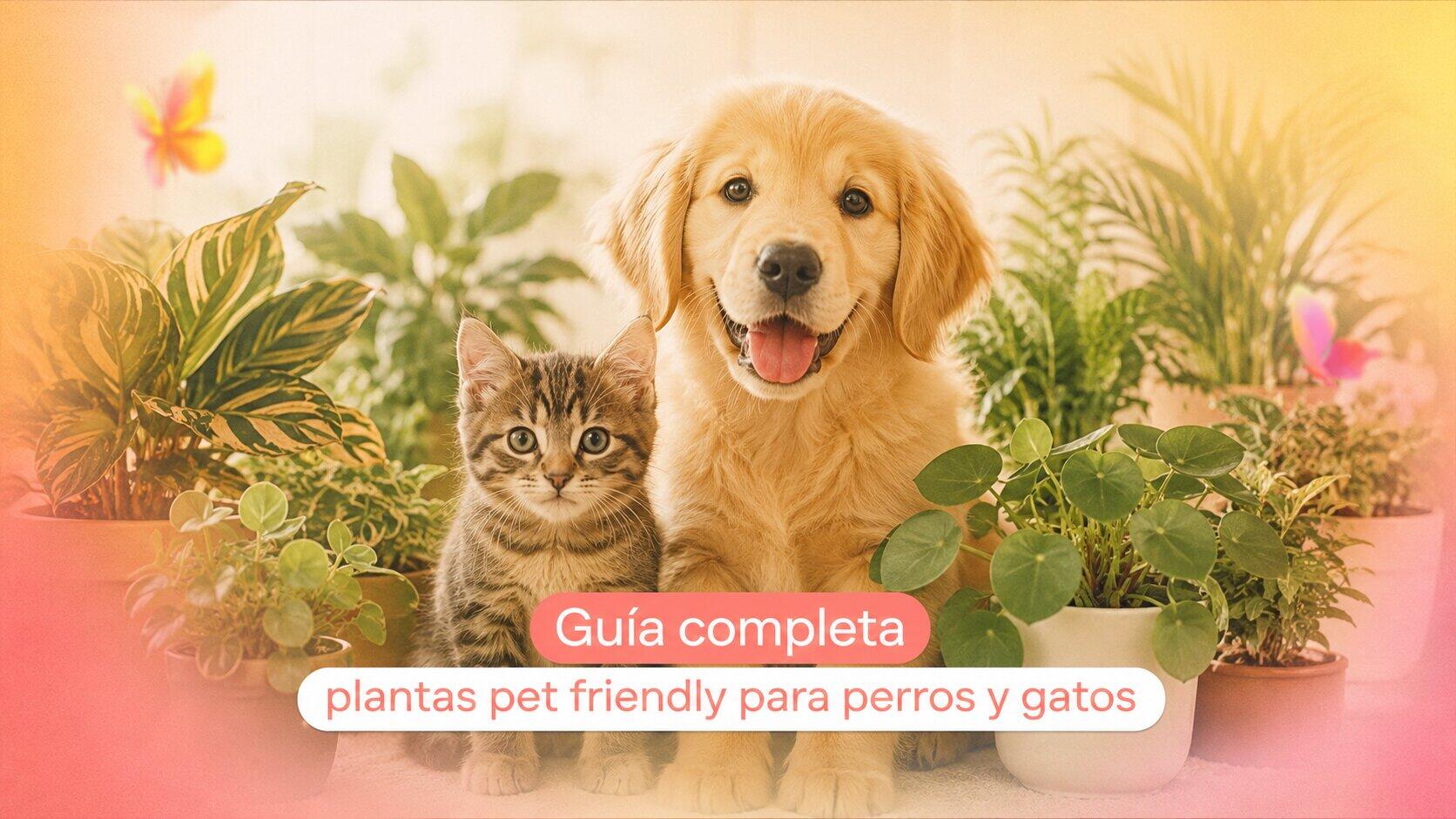 Plantas pet friendly para perros y gatos: guía completa de plantas seguras para el hogar