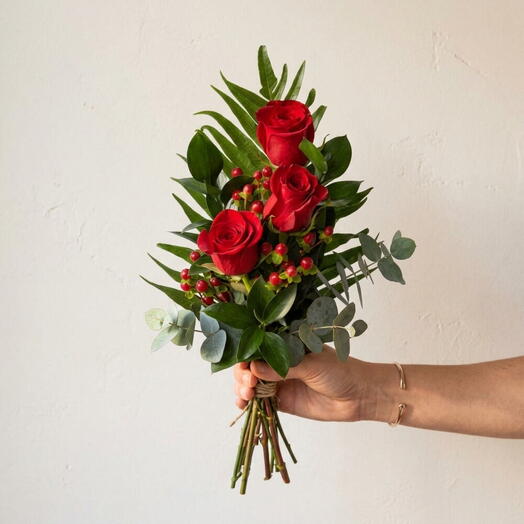 Tres Rosas Rojas Preparadas