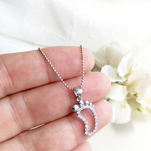 Collar Huella 👣 en Plata de Ley
