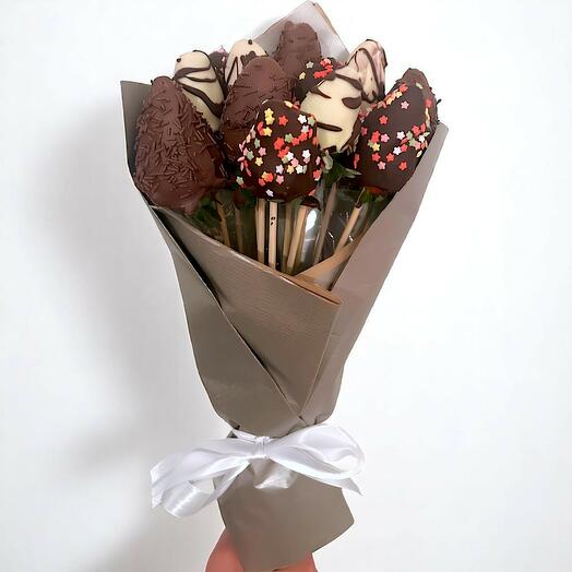 Ramo de fresas con chocolate