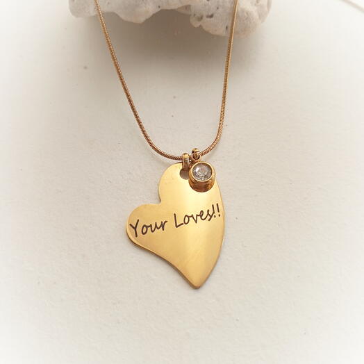 Colgante Personalizado LOVE! Oro