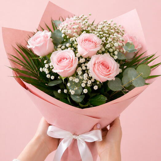 Ramo de rosas rosa. Dia de la Madre