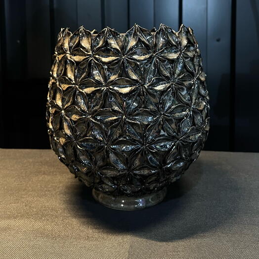 Jarron de ceramica marron