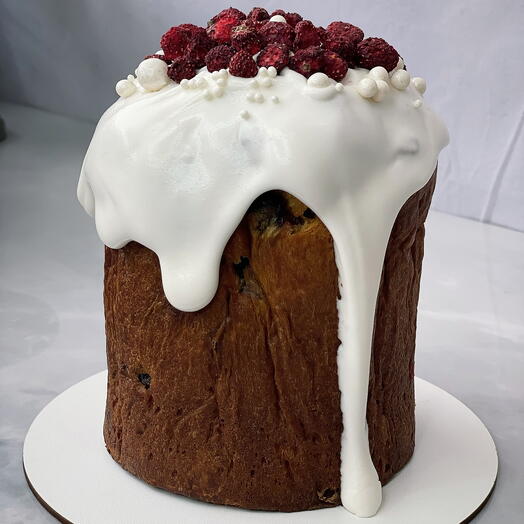 Tarta Panettone Glaseado con Frutos Rojos