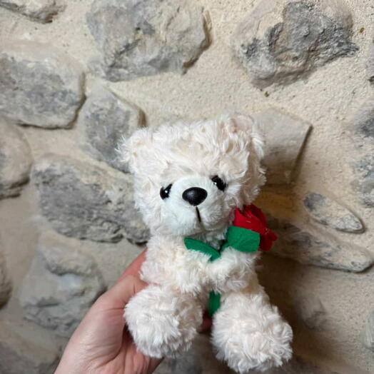 Peluche Osito con rosa