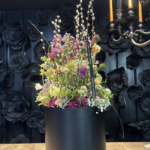 Composicion con flores secas