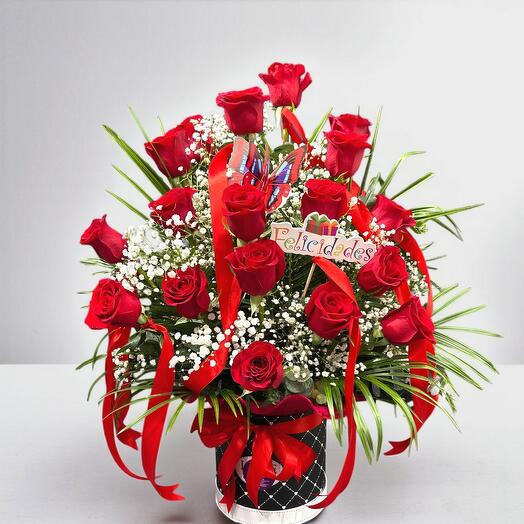 Коробка из 18 роз