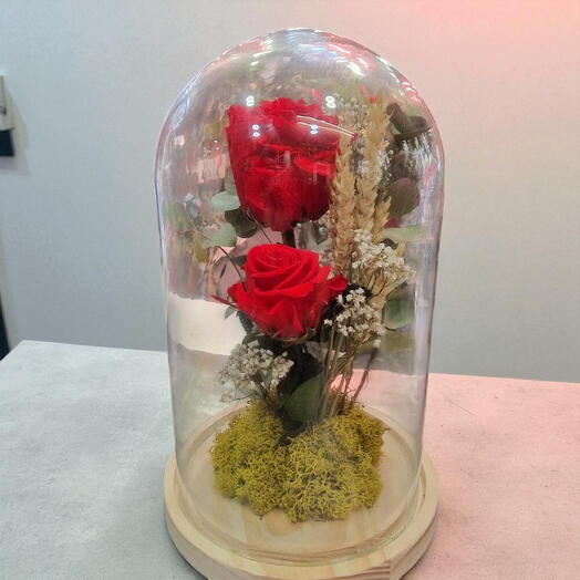 Rosa Eterna en Campana de Cristal