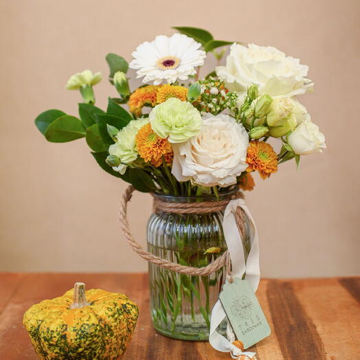 Jarron con Seleccion de Tonos Blancos