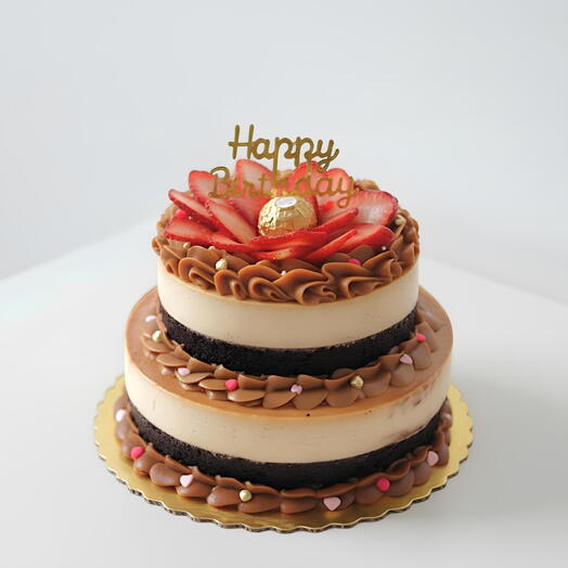 Chocoflan de 2 pisos sweet round