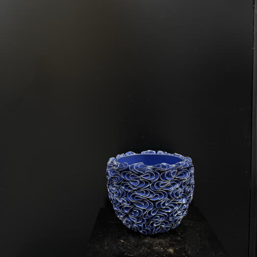 Jarron decorativo Olas azules