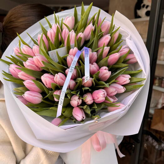 51 pink tulips