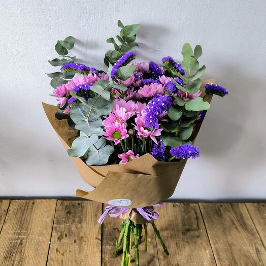 Bouquet champêtre "Lavande et mauve"