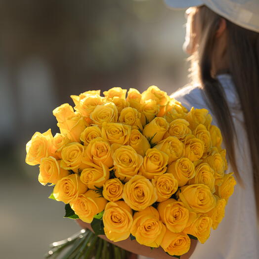 Bouquet de 50 rosas premium