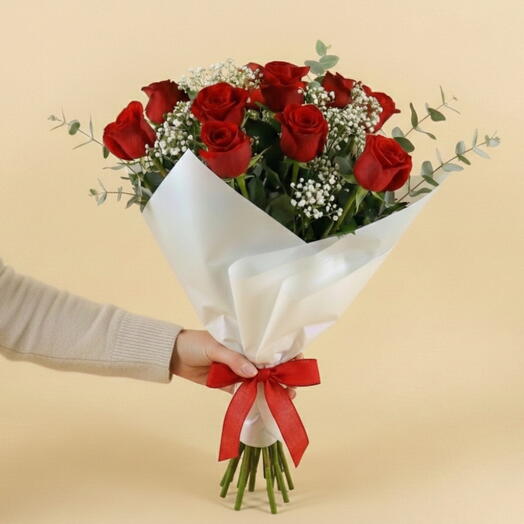 Ramo 10 rosas rojas