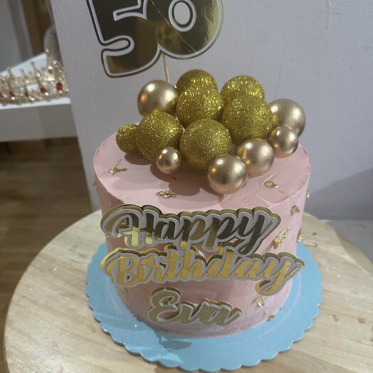 Tarta esferas doradas