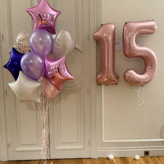 Ramo de globos con helio