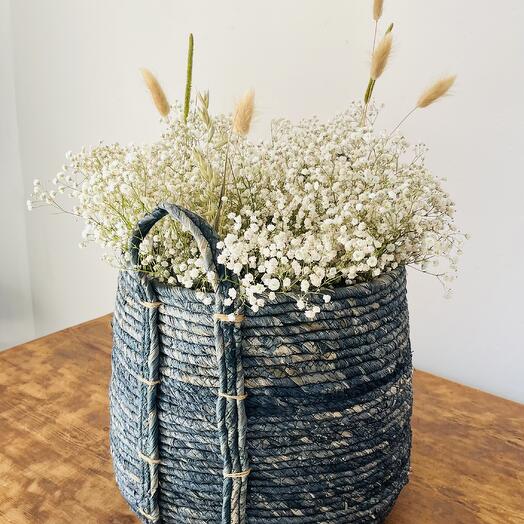 Cesta de flores secas