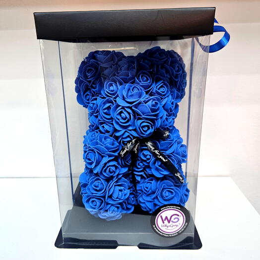 Oso de flores azul (foam)