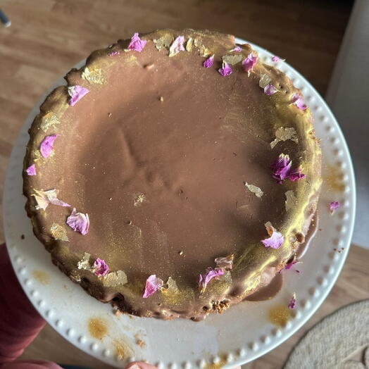 Tarta de queso con chocolate artesanal