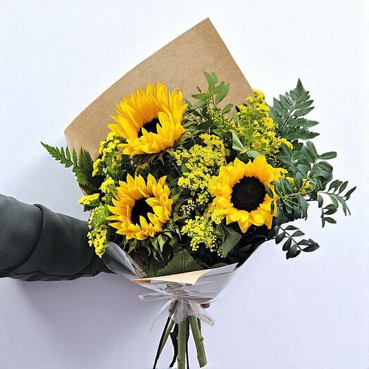 Detalle de girasoles