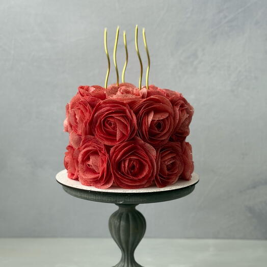 Tarta Rosas Rojas Esculturales