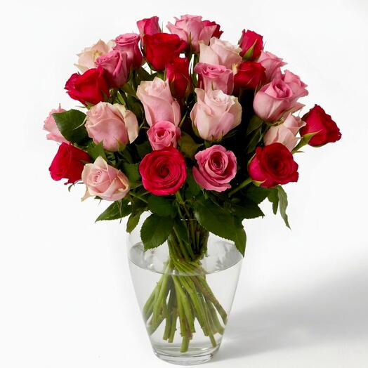 Ramo de abundancia de rosas rosadas