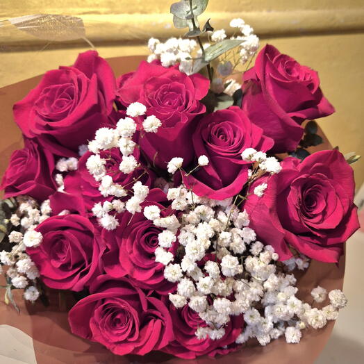 Сладкий букет красных роз