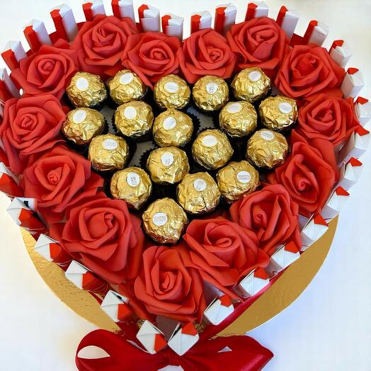 Box especial corazon kinder rojo