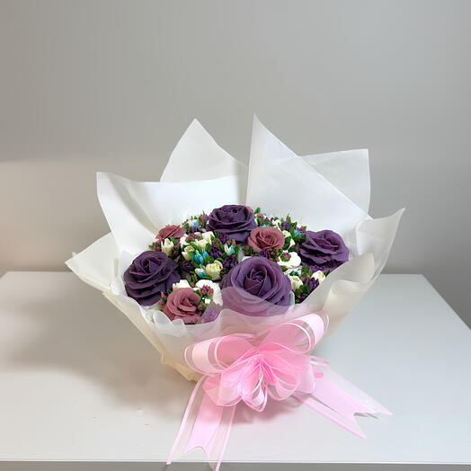 BouqCake Purple Roses