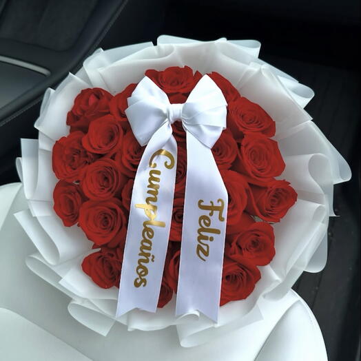 Ramo lazo personalizado 25 Rosas