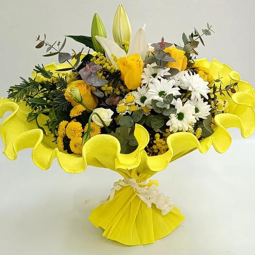 Ramo de Flores Dana – Brillo Amarillo que Ilumina el Alma