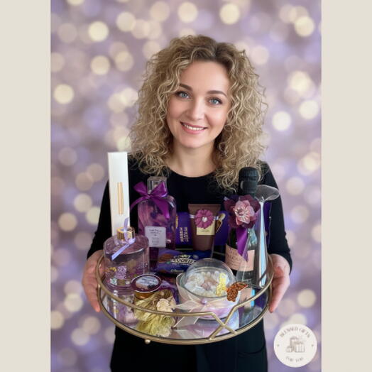 💜 Bandeja Deluxe Momento Violeta – Elegancia, aroma y placer en un solo regalo