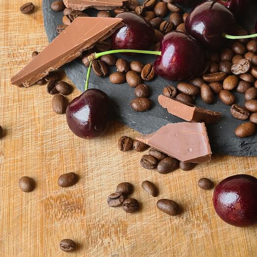 Cereza con chocolate Cafe de Postre