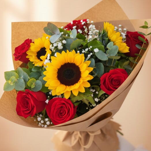 Ramo Girasoles y Rosas