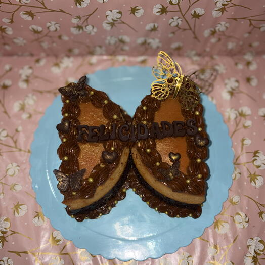 Mini Chocoflan Butterfly felicidades