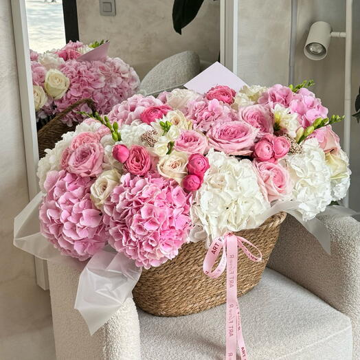 Flores en la cesta