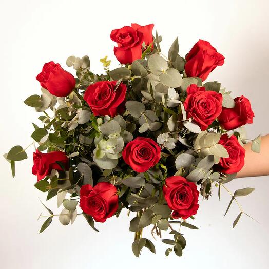 Ramo de 12 Rosas Rojas
