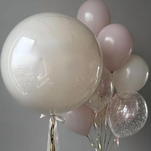 Ramo de globos con globo cristal