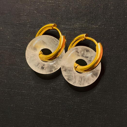 Pendientes Cuarzo Blanco