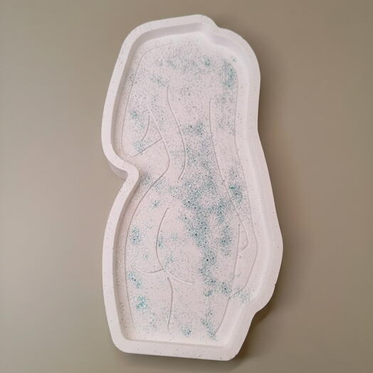 Bandeja blanco "Silueta mujer"