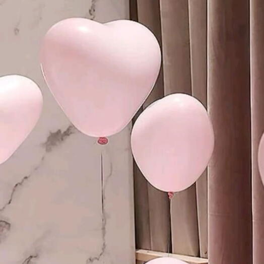 Corazones rosas (set de 5 globos)