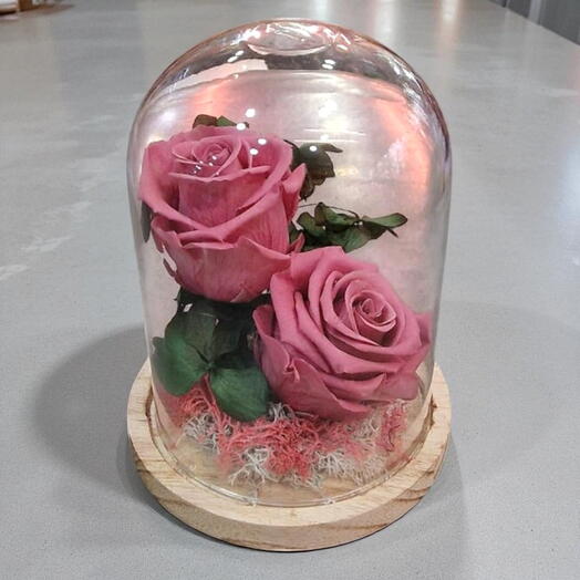 Rosa Eterna en Campana Cristal