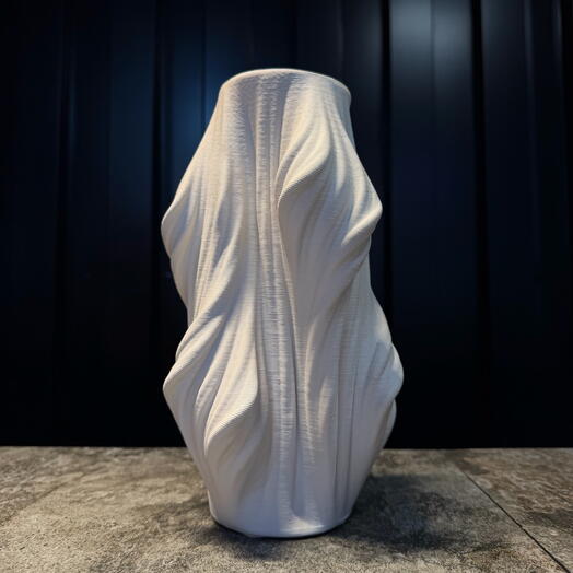 Jarrón cerámico estampado drapeado