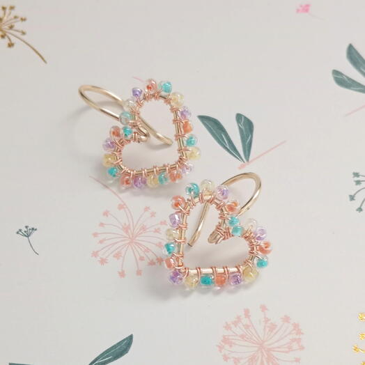 Aretes "Corazones Candy"