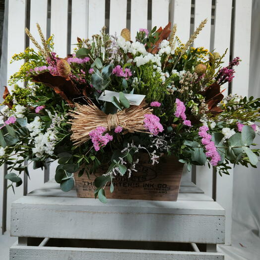 Cesta flores silvestres