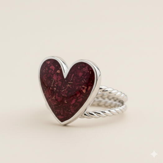Anillo Corazon Rojo Pasion - Amor