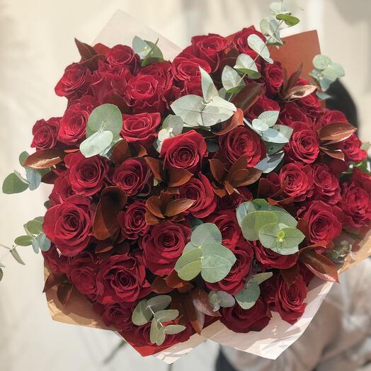 Ramo de 55 Rosas Rojas