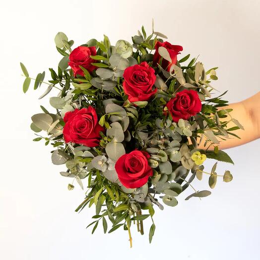 Ramo de 6 Rosas Rojas