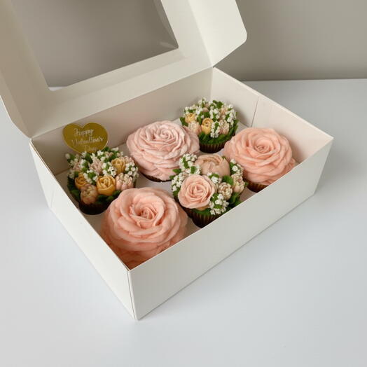 Sweet Love Valentine's Box - 6 cupcakes